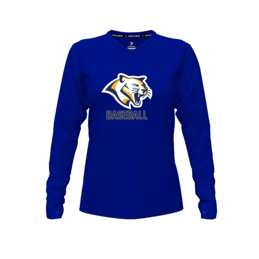 [FTLVCFRY-FYXS-LOGO1] Comfort T-Shirt (Female Youth XS, Royal, V Neck, Logo 1, Long Sleeve)