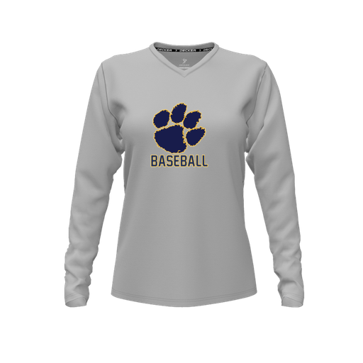 [FTLVCFGY-FYXS-LOGO2] Comfort T-Shirt (Female Youth XS, Gray, V Neck, Logo 2, Long Sleeve)