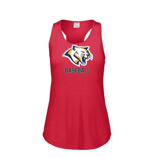 [FT0TUBRD-FAS-LOGO1] Ladies Tri Blend Tank Top (Female Adult S, Red, Logo 1)