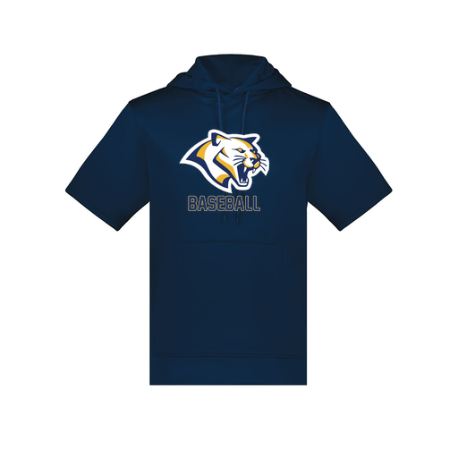 [6871.065.S-LOGO1] Men's Dri Fit Short Sleeve Hoodie (Adult S, Navy, Logo 1)