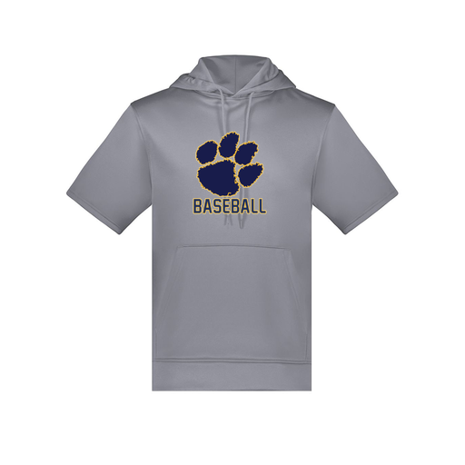 [6871.059.S-LOGO2] Men's Dri Fit Short Sleeve Hoodie (Adult S, Gray, Logo 2)