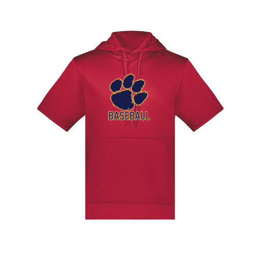 [6871.083.S-LOGO2] Men's Dri Fit Short Sleeve Hoodie (Adult S, Red, Logo 2)
