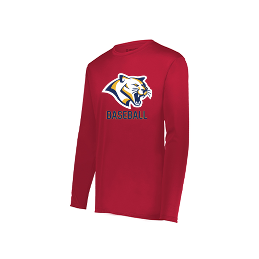 [222822.083.XS-LOGO1] Men's LS Smooth Sport Shirt (Adult XS, Red, Logo 1)