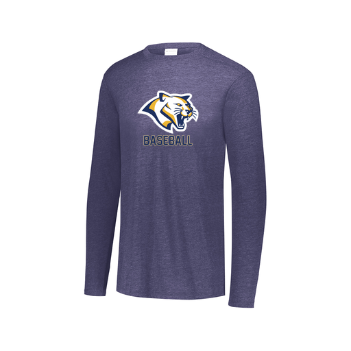 [FTLCUBNV-AXS-LOGO1] Decker Men's Tri-Blend T-Shirt - Long Sleeve (Adult XS, Navy, Logo 1)