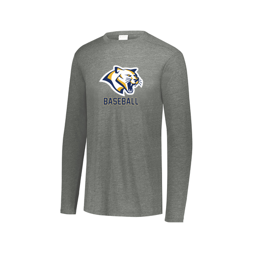 [FTLCUBGY-AXS-LOGO1] Decker Men's Tri-Blend T-Shirt - Long Sleeve (Adult XS, Gray, Logo 1)