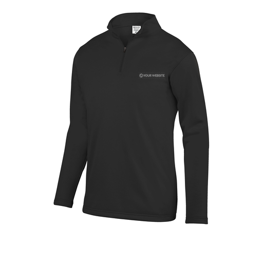 [FOLQFFBK-AS-LOGO3] Decker Men's FlexFleece 1/4 Zip (Adult S, Black, Logo 3)