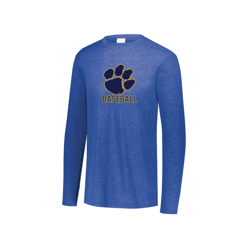 [FTLCUBRY-YS-LOGO2] Decker Youth Tri-Blend T-Shirt - Long Sleeve (Youth S, Royal, Logo 2)