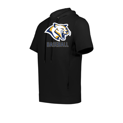 [222605.080.S-LOGO1] YOUTH VENTURA SOFT KNIT SHORT SLEEVE HOODIE (Youth S, Black, Logo 1)