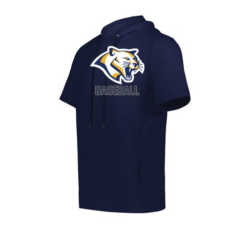 [222605.065.S-LOGO1] YOUTH VENTURA SOFT KNIT SHORT SLEEVE HOODIE (Youth S, Navy, Logo 1)