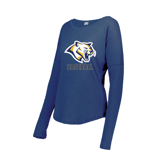 [FTLCUBRY-FAXS-LOGO1] Decker Women's Tri-Blend T-Shirt - Long Sleeve (Female Adult XS, Royal, Logo 1)